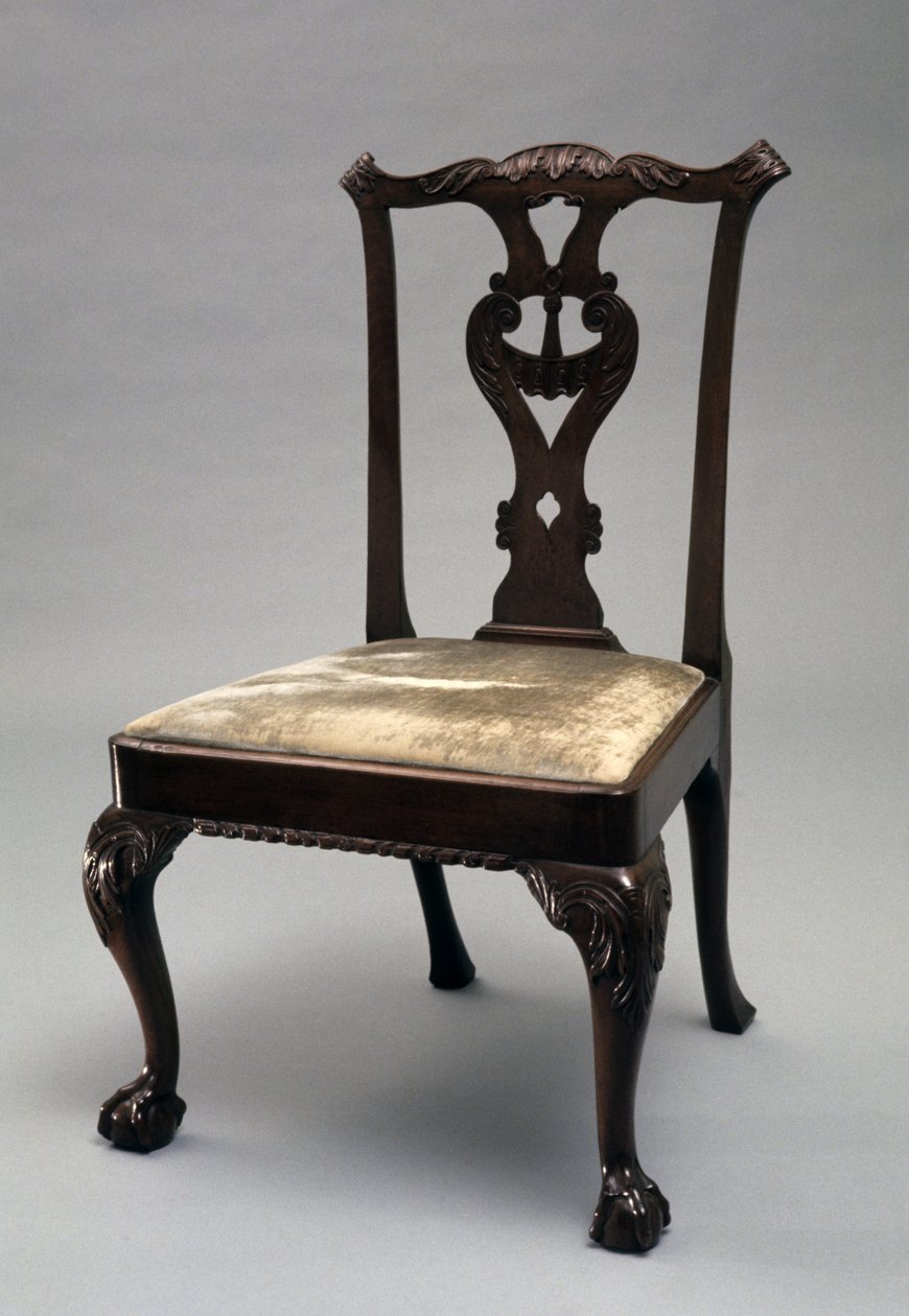 Yan Sandalye, c. 1760-1790 (maun ve kiraz) by Unknown artist