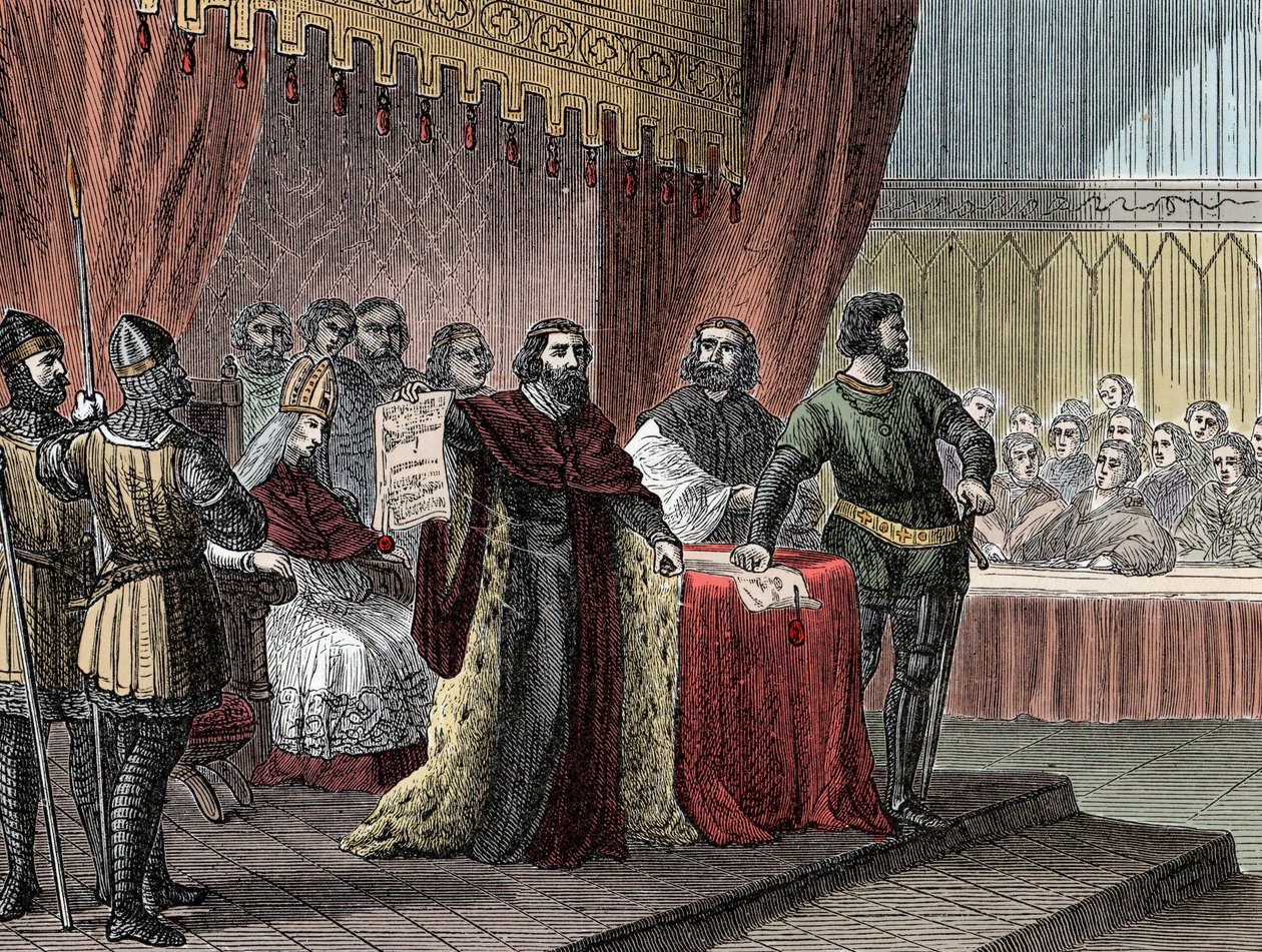 Kral John Sans Terre (1167-1216) (“” Magna Carta”) tarafından Runnymede