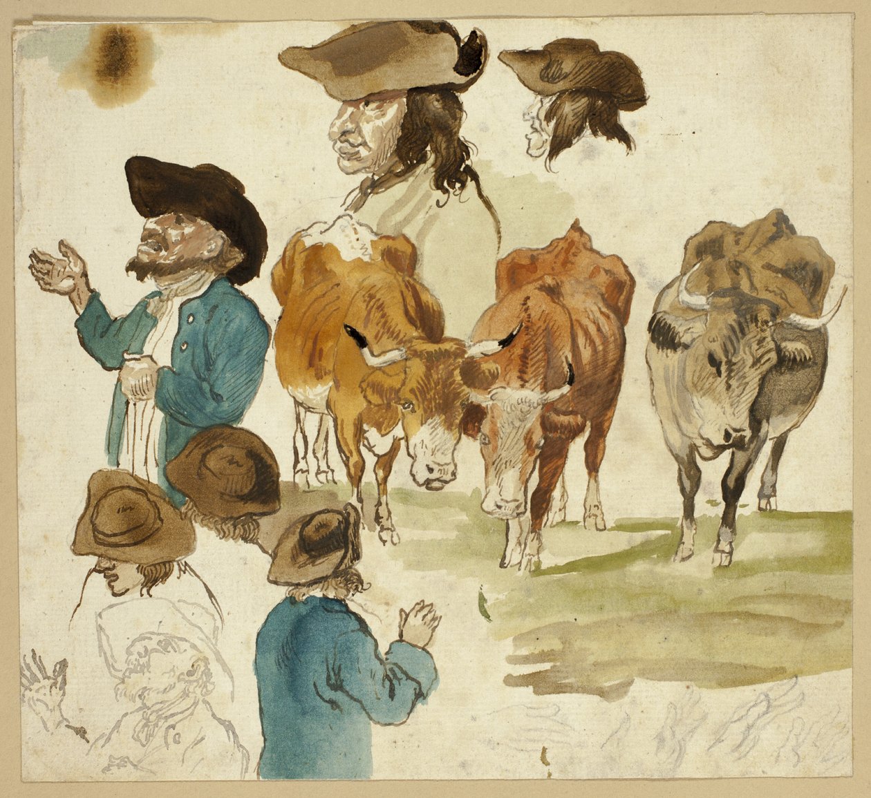 Erkek ve İnek Çizimleri by Unknown artist