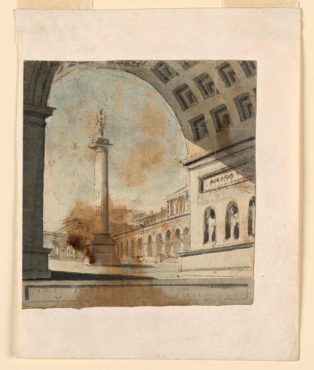 Sahne Tasarımı, Üstte Anıtlı Sütun by Unknown artist