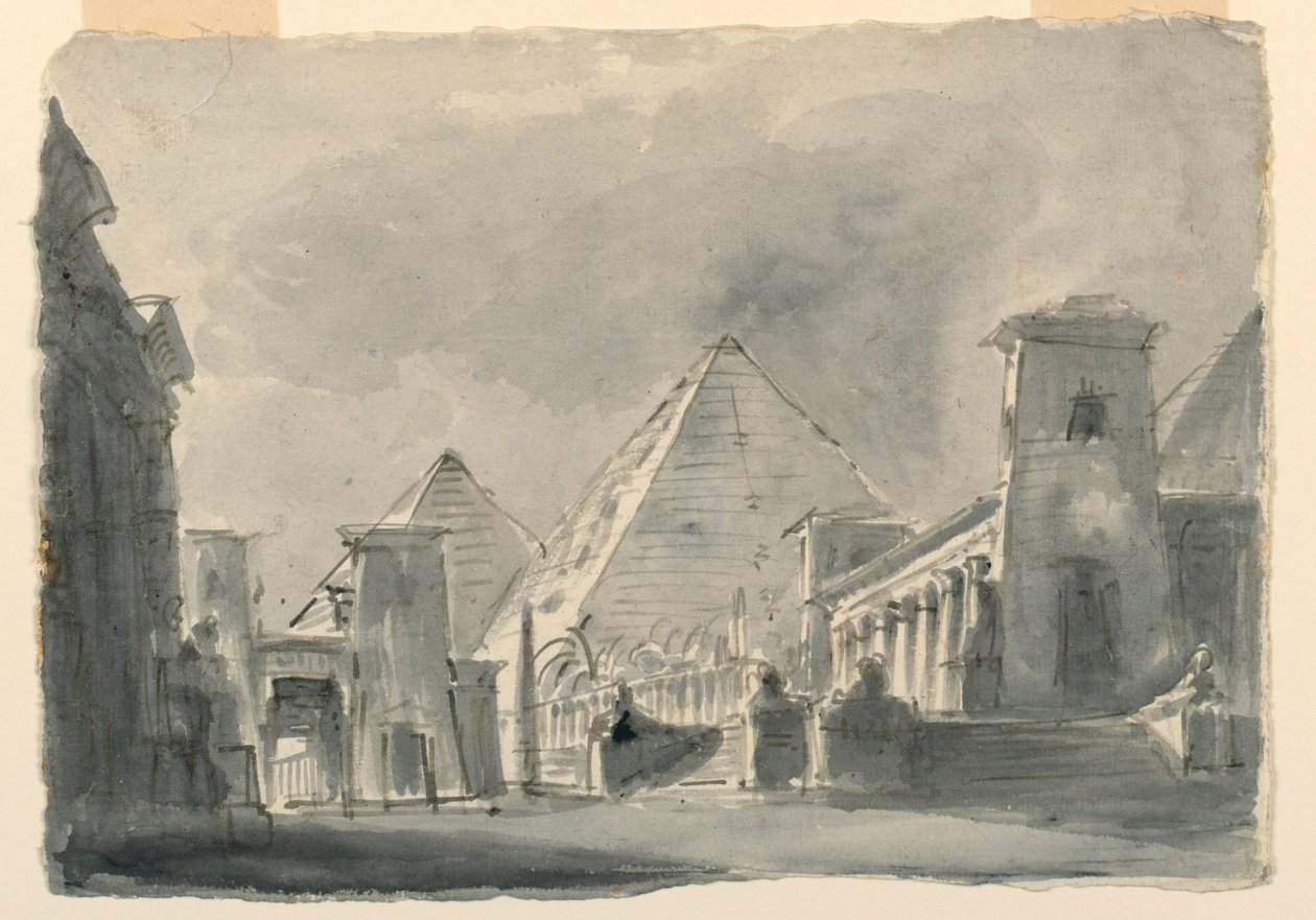 Sahne Tasarımı, Dıştan Mısır Binaları Grubu by Unknown artist