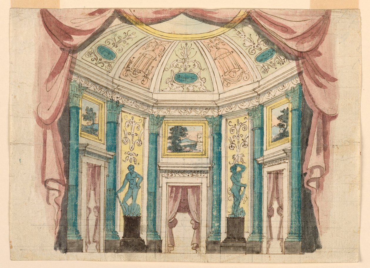 Sahne Tasarımı, Saray Salonu İçi by Unknown artist