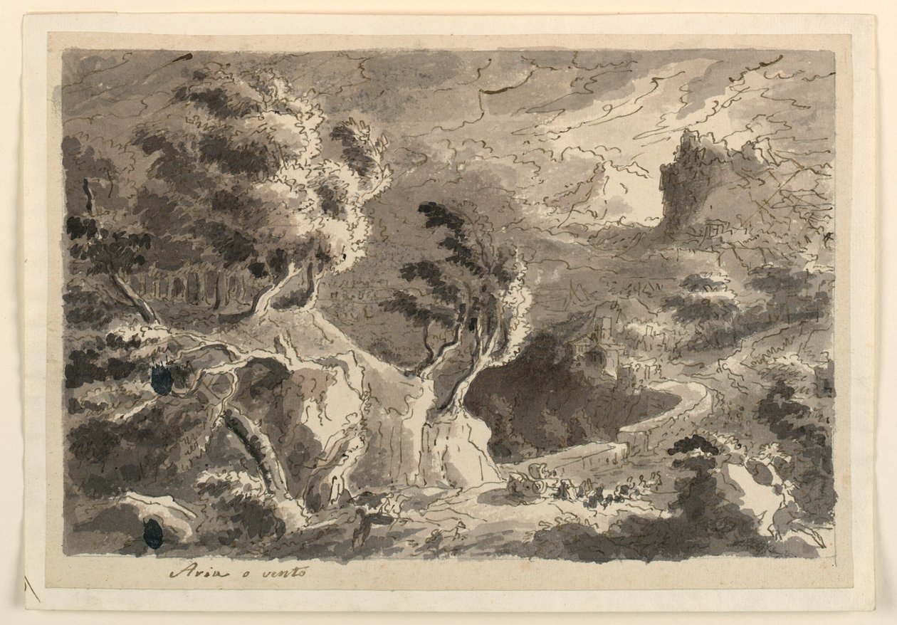 Sahne Tasarımı, Tepelerde Peyzaj by Unknown artist