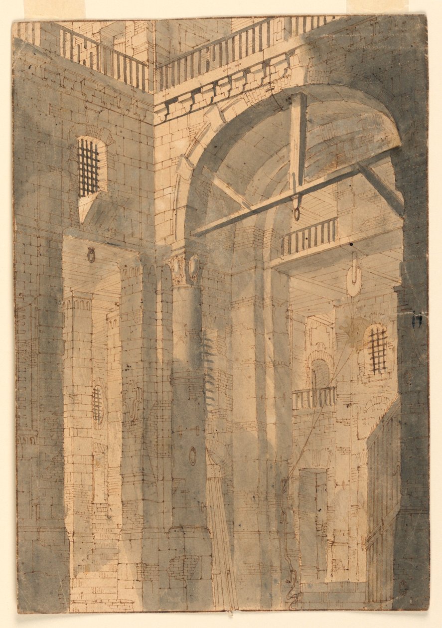 Sahne Tasarımı, Hapishane Salonu by Unknown artist