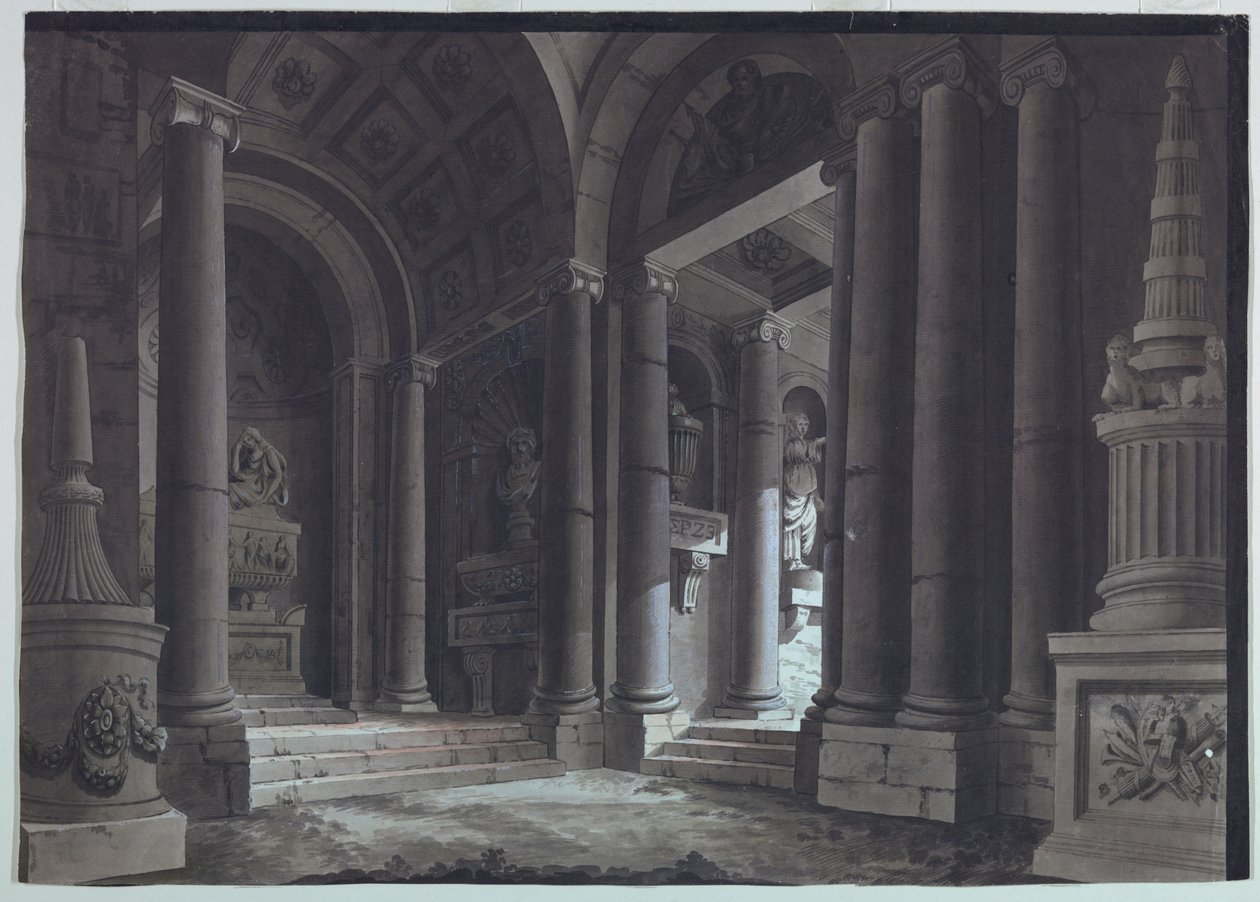 Sahne Tasarımı, Kabir Salonu by Unknown artist