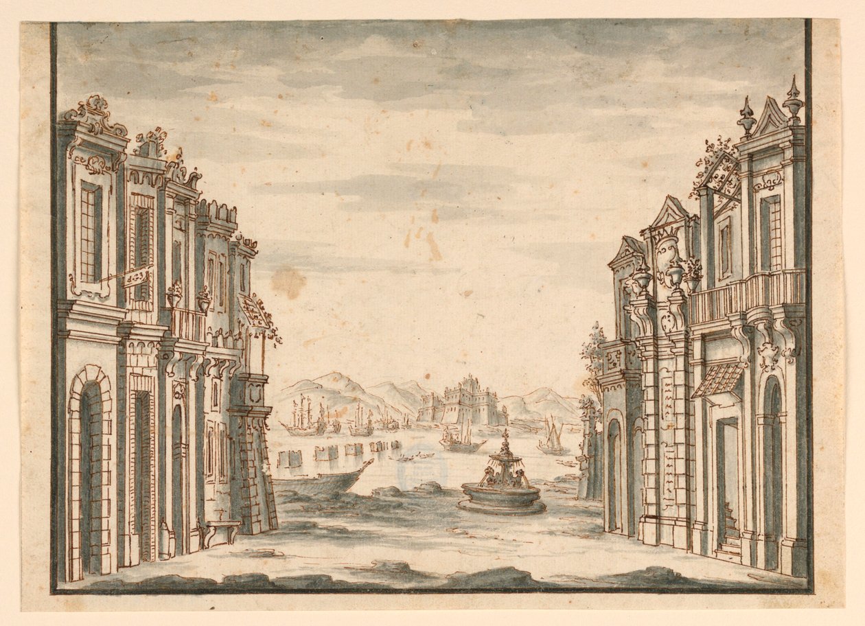 Sahne Tasarımı, Şehir Manzarası by Unknown artist