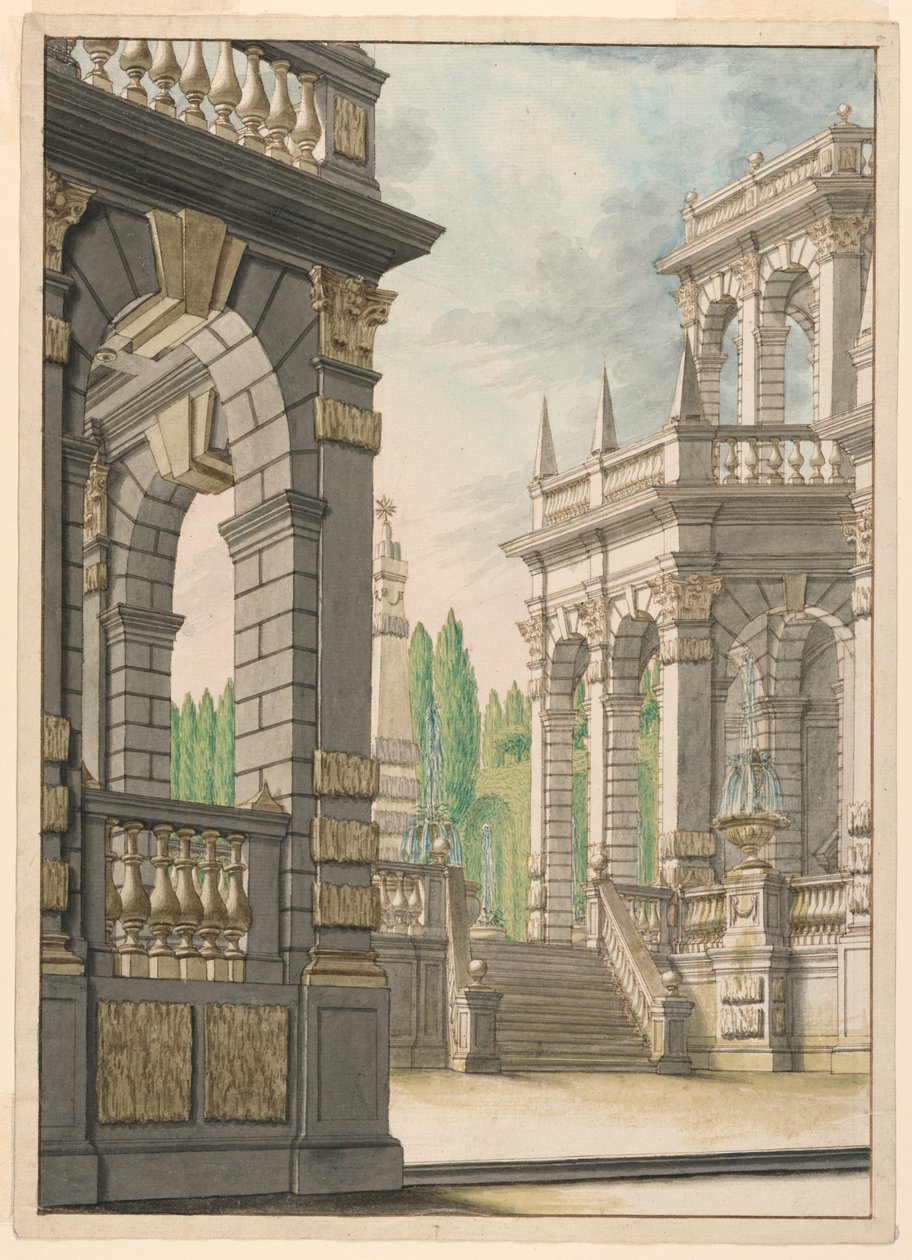Sahne Tasarımı: Dikilitaşlı ve Arnavut Kollu Villa by Unknown artist