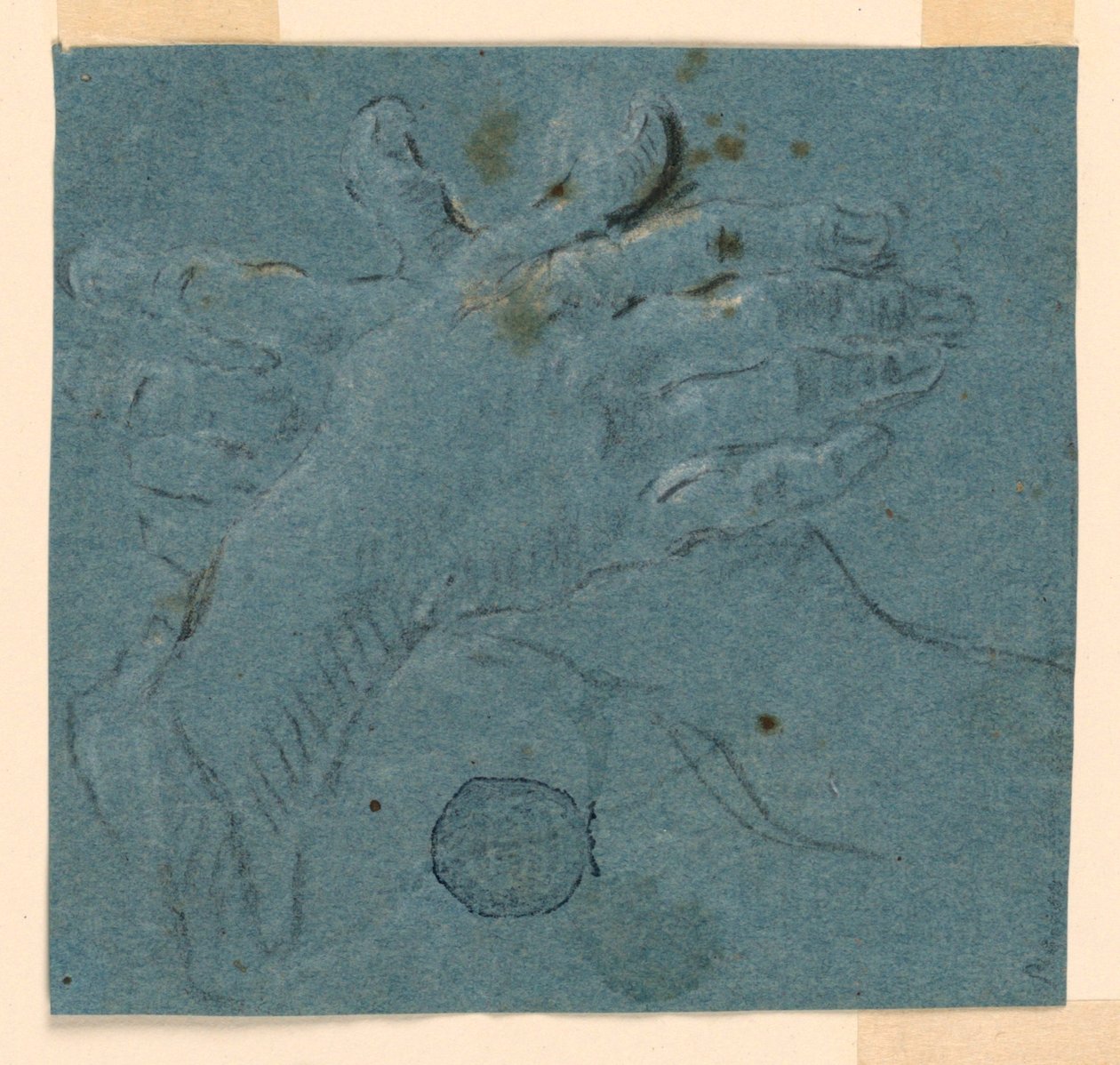 Çalışma: Bir çift el, çapraz by Unknown artist