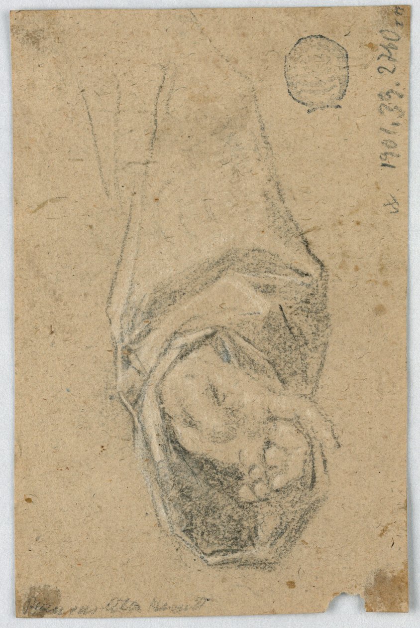 Çalışma: Bir keşişin sol eli by Unknown artist