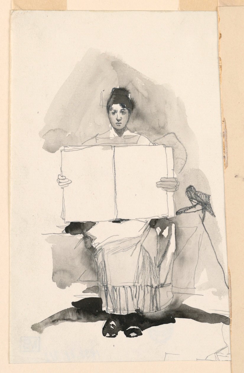 Genç Bir Kadının Çalışması by Unknown artist