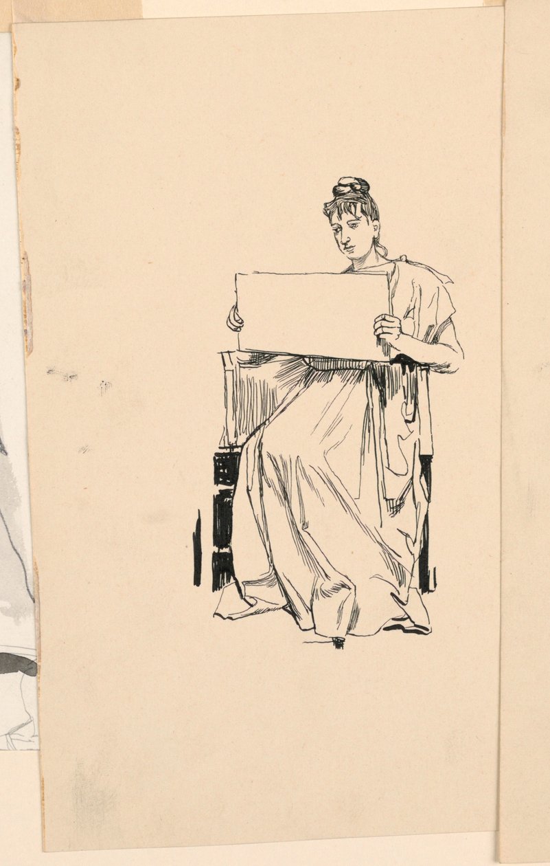 Genç Bir Kadının Çalışması by Unknown artist