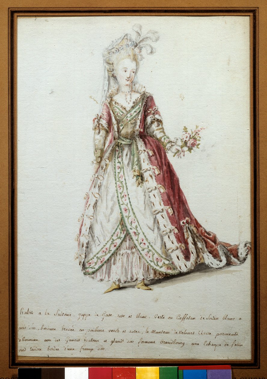 Sultan kostümü. 18. yüzyıl suluboya. Paris, dekoratif sanatlar by Unknown artist