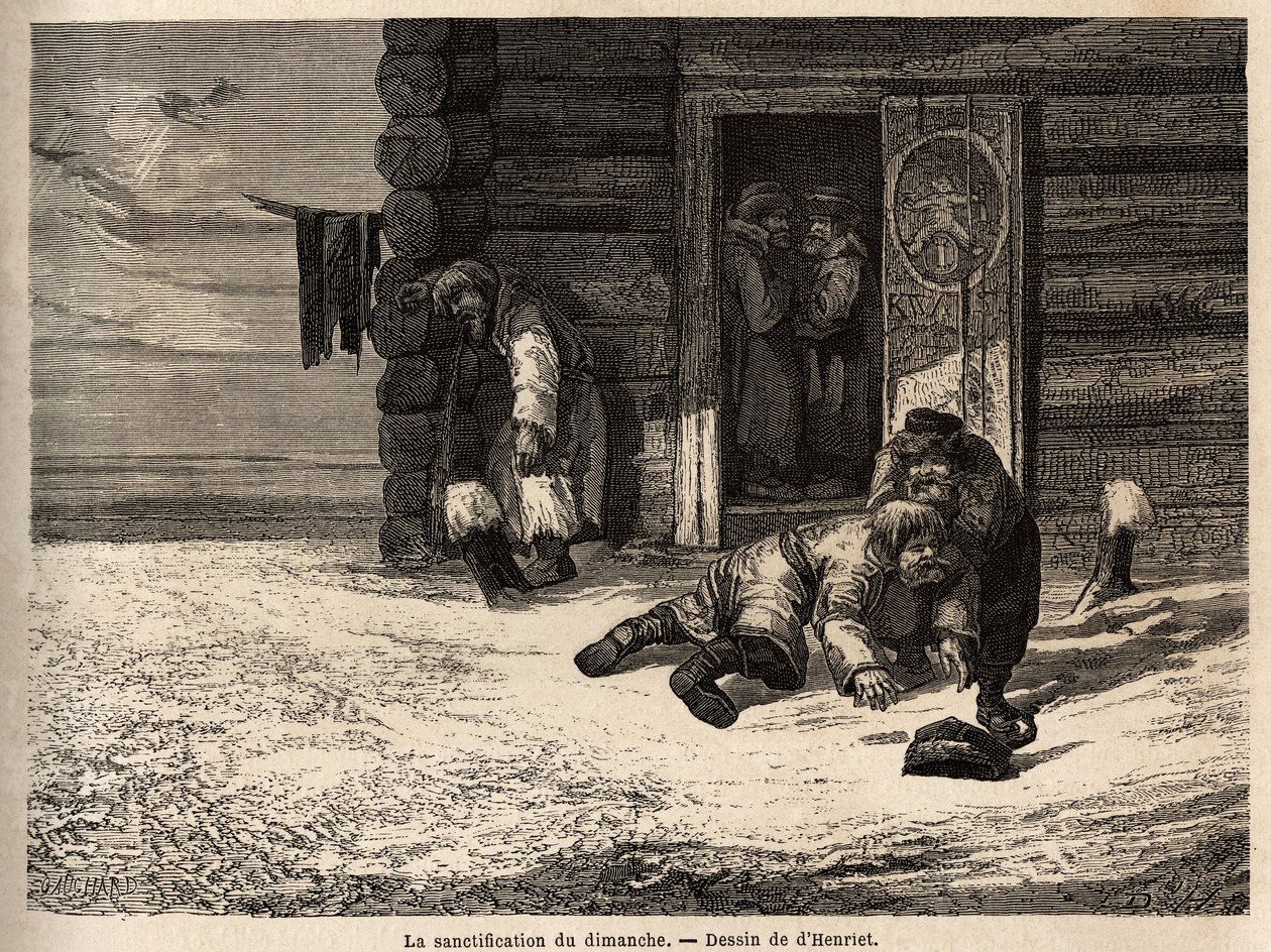 Pazar günü kutsama kimyon likörü vardır, Dorpat işçileri. 1851-54