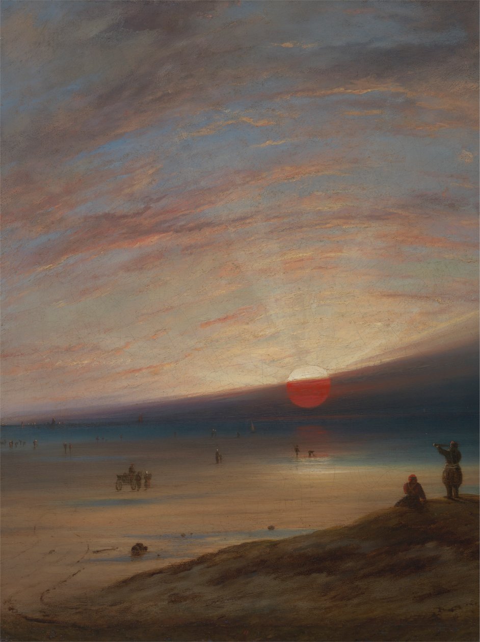 Sark sahilinde günbatımı by Unknown artist
