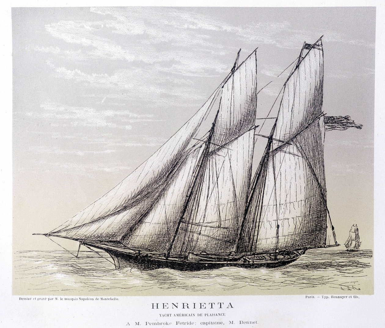Amerikan Yatı Henrietta - “” Centaur” da by Unknown artist
