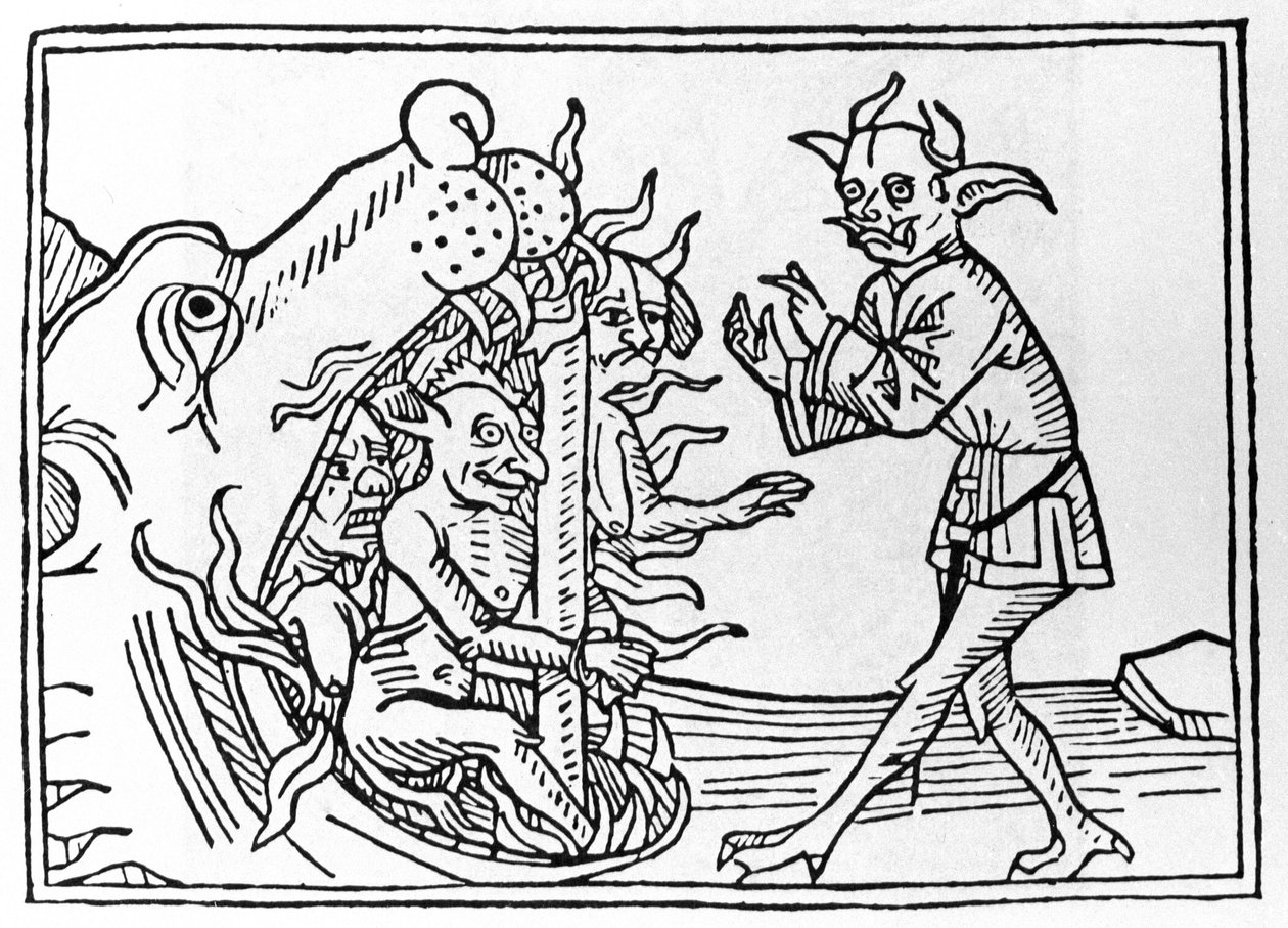 Belial Süreci: “Yeraltı Dünyasının Girişine Dönen Belial Demon”” Jacobus de Teramo (veya Palladino), Ausburg