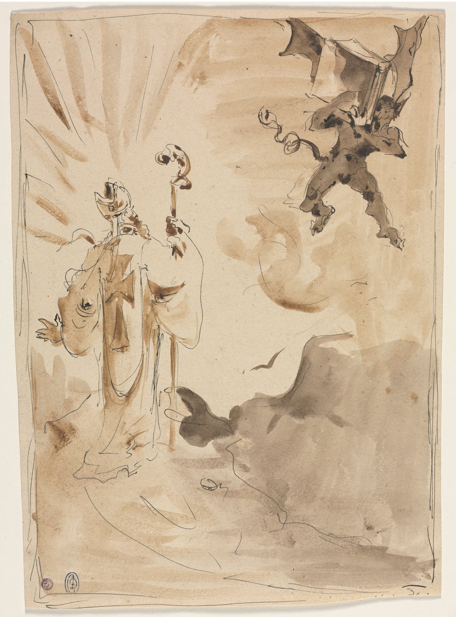 Piskopos ve Şeytan (rekto) by Unknown artist