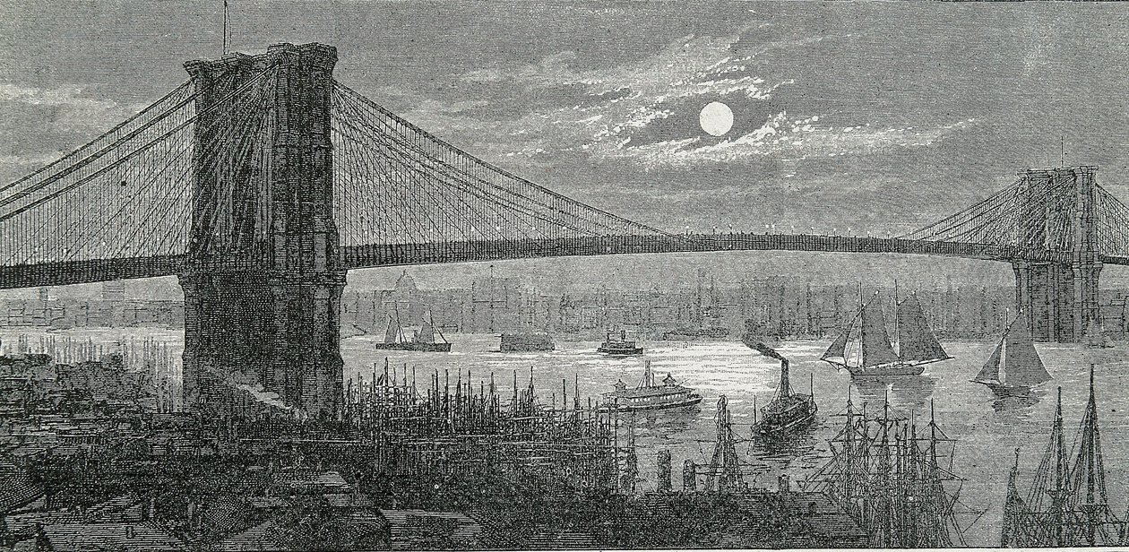 Brooklyn Köprüsü, New York by Unknown artist