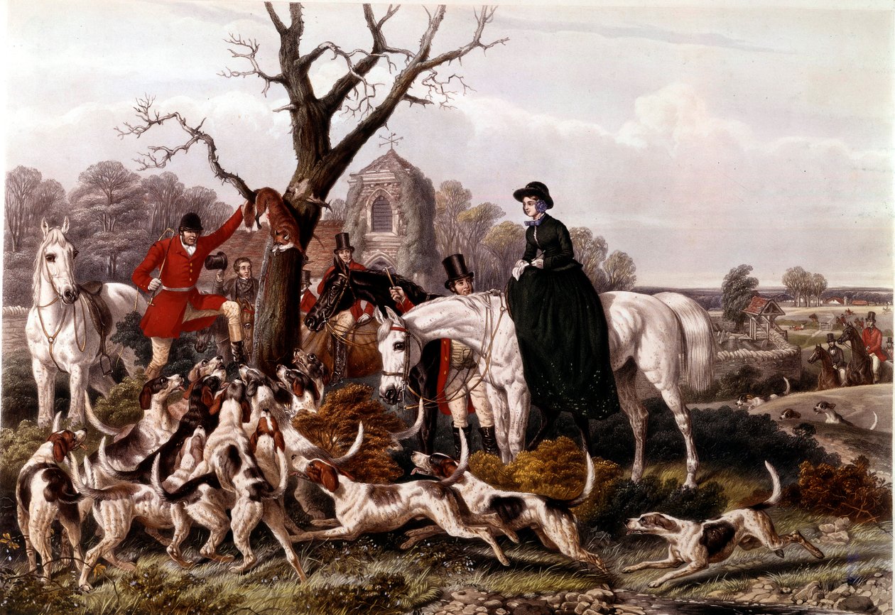 Fox Hunt Gravür, John Frederick Herring (1795-1865) by Unknown artist
