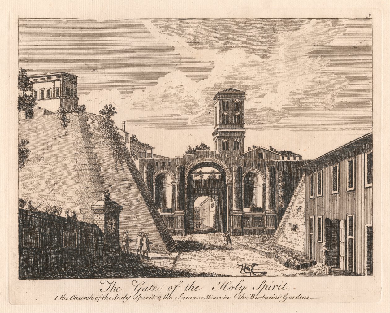 Kutsal Ruh Kapısı: 1. Kutsal Ruh Kilisesi 2. Barbarini Bahçelerindeki Yazlık by Unknown artist