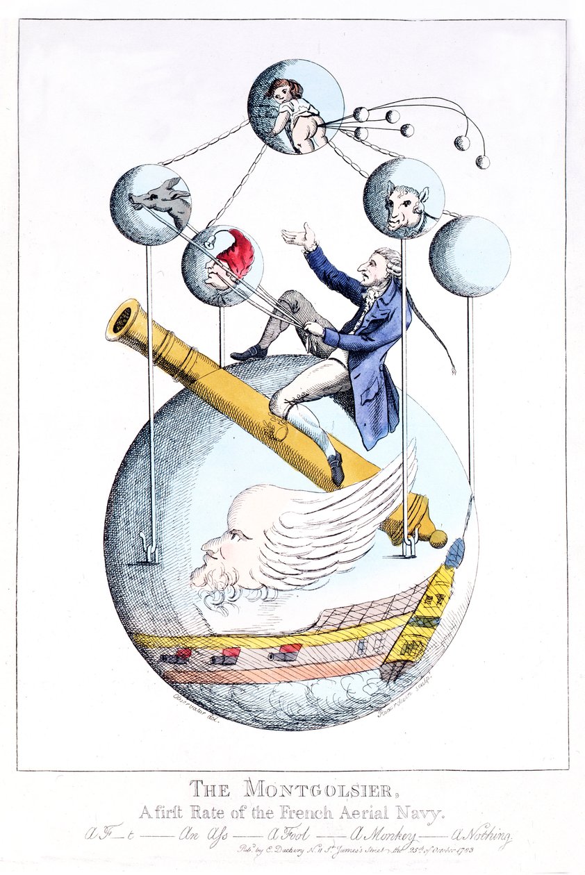 Montgolsier: Fransız Hava Donanmasının ilk oranı (baskı) by Unknown artist