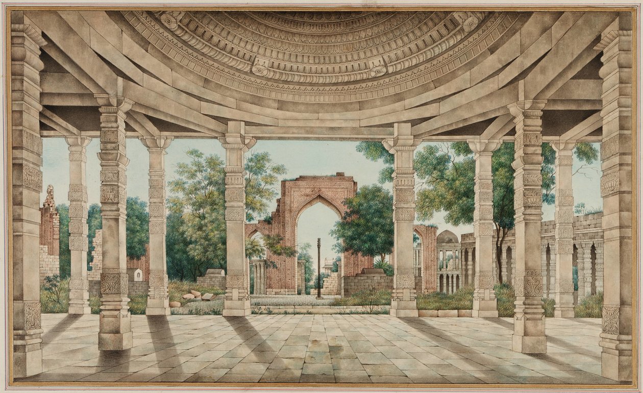 Delhi Camii ve Demir Sütun by Unknown artist