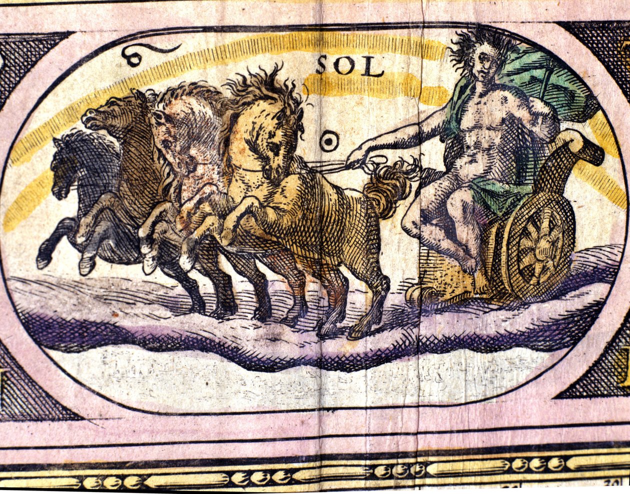 Güneş. 17. yüzyıl gravürü. by Unknown artist