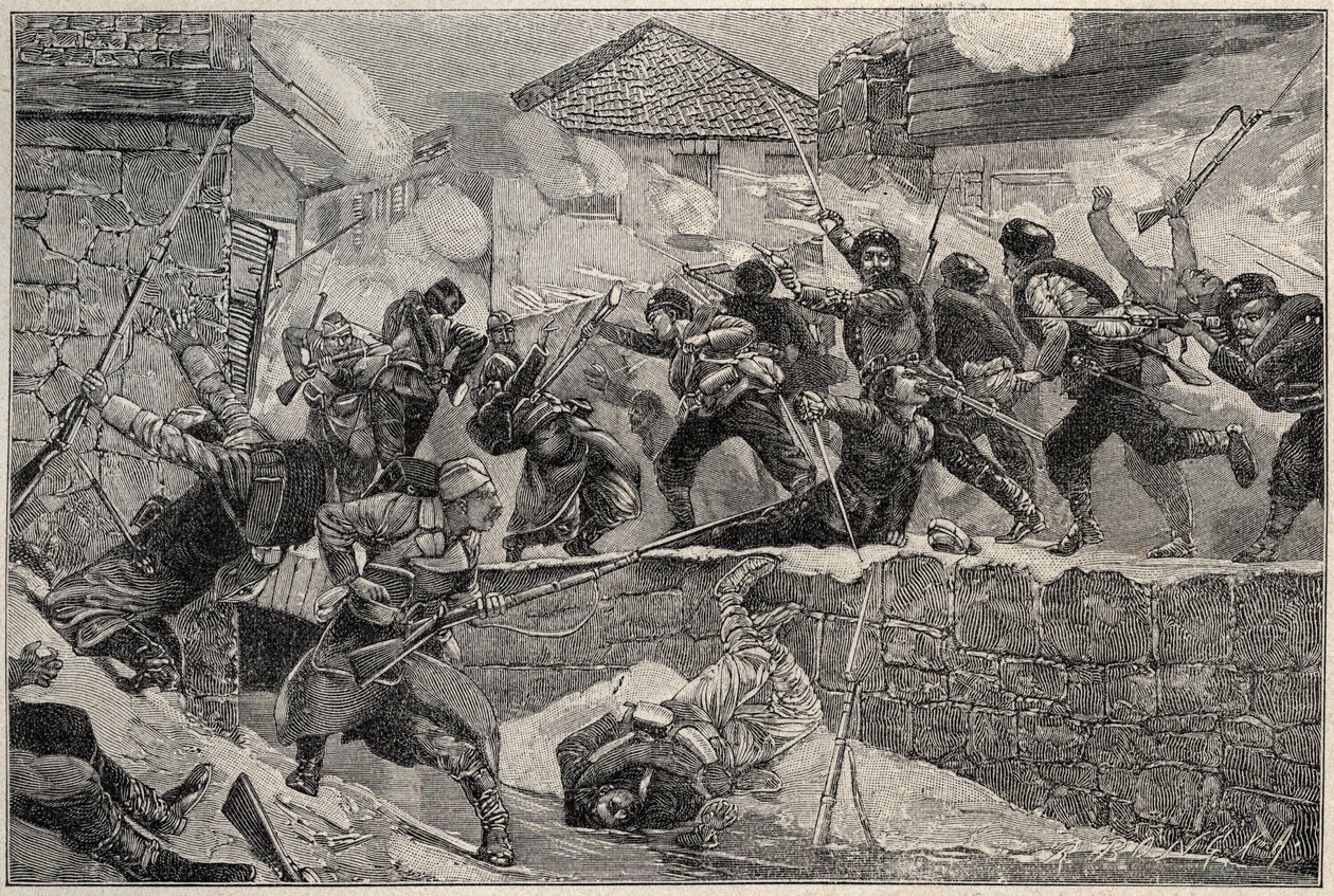 Sırbistan ve Bulgaristan Arasındaki Savaş, Bulgar - Sırp-Bulgar Savaşı 1885 - Pirot Muharebesi, 27.11.1885 - Sırp-Bulgar Savaşı Pirot Muharebesi 1885 by Unknown artist