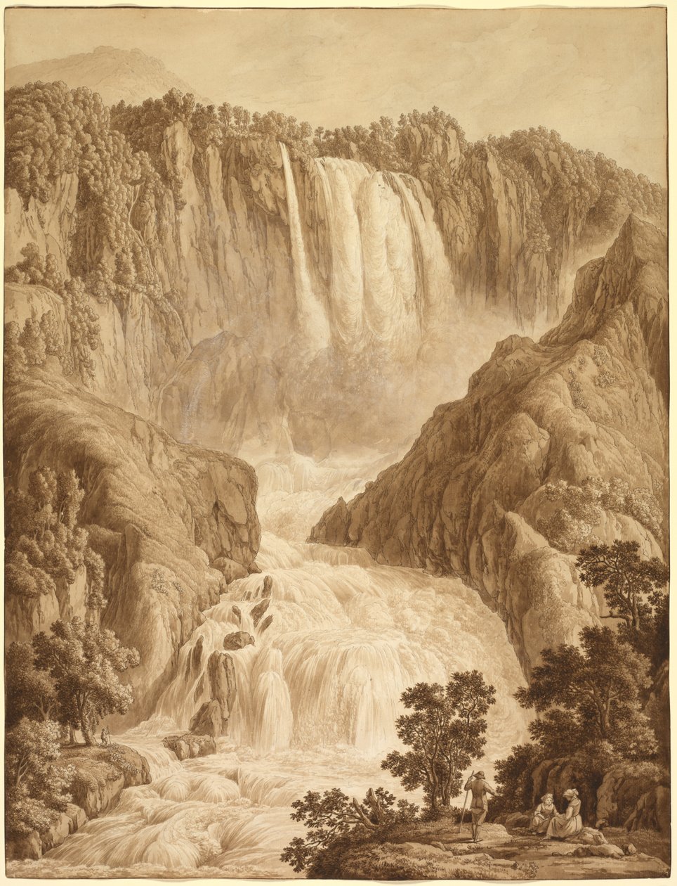 Terni'deki Marmore Şelalesi by Unknown artist