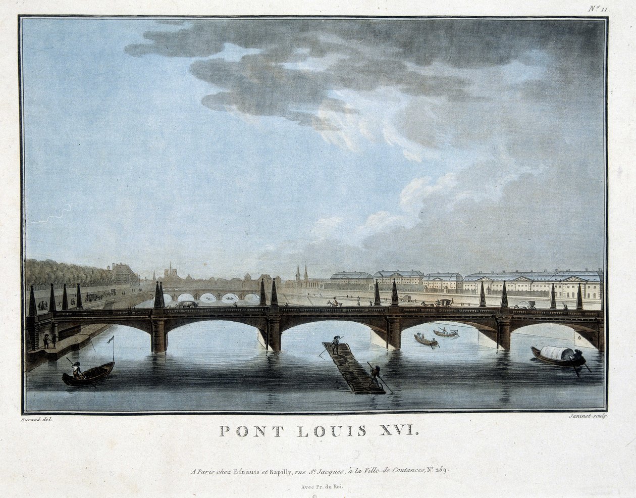 Köprü Louis XVI - gravür by Unknown artist