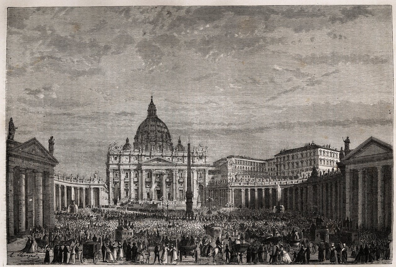 Kalabalık, Papa Pius IX (1792-1878) tarafından Paskalya