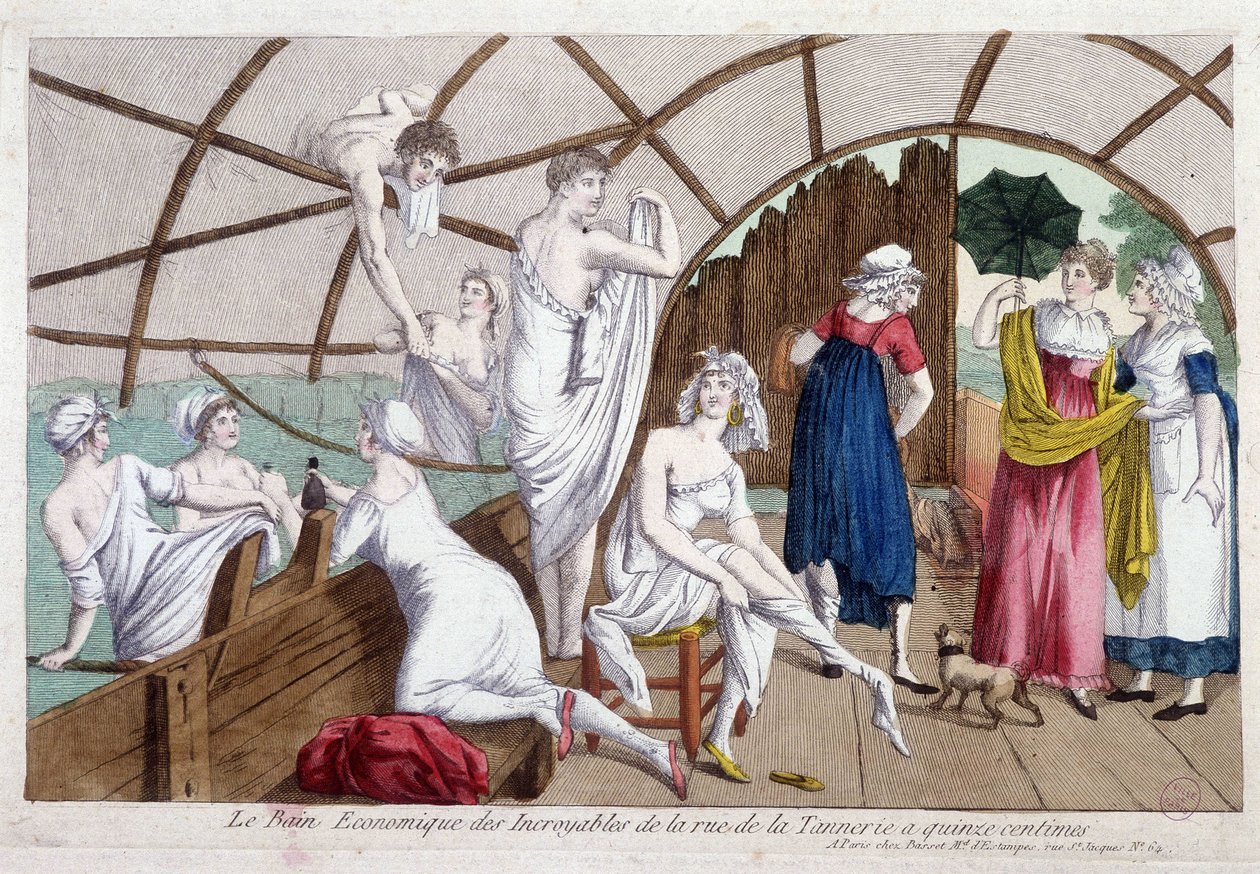 İnanılmazların ekonomik banyosu (15 sent), rue de la tannerie, 19. yüzyılın başlarında, Carnavalet. by Unknown artist