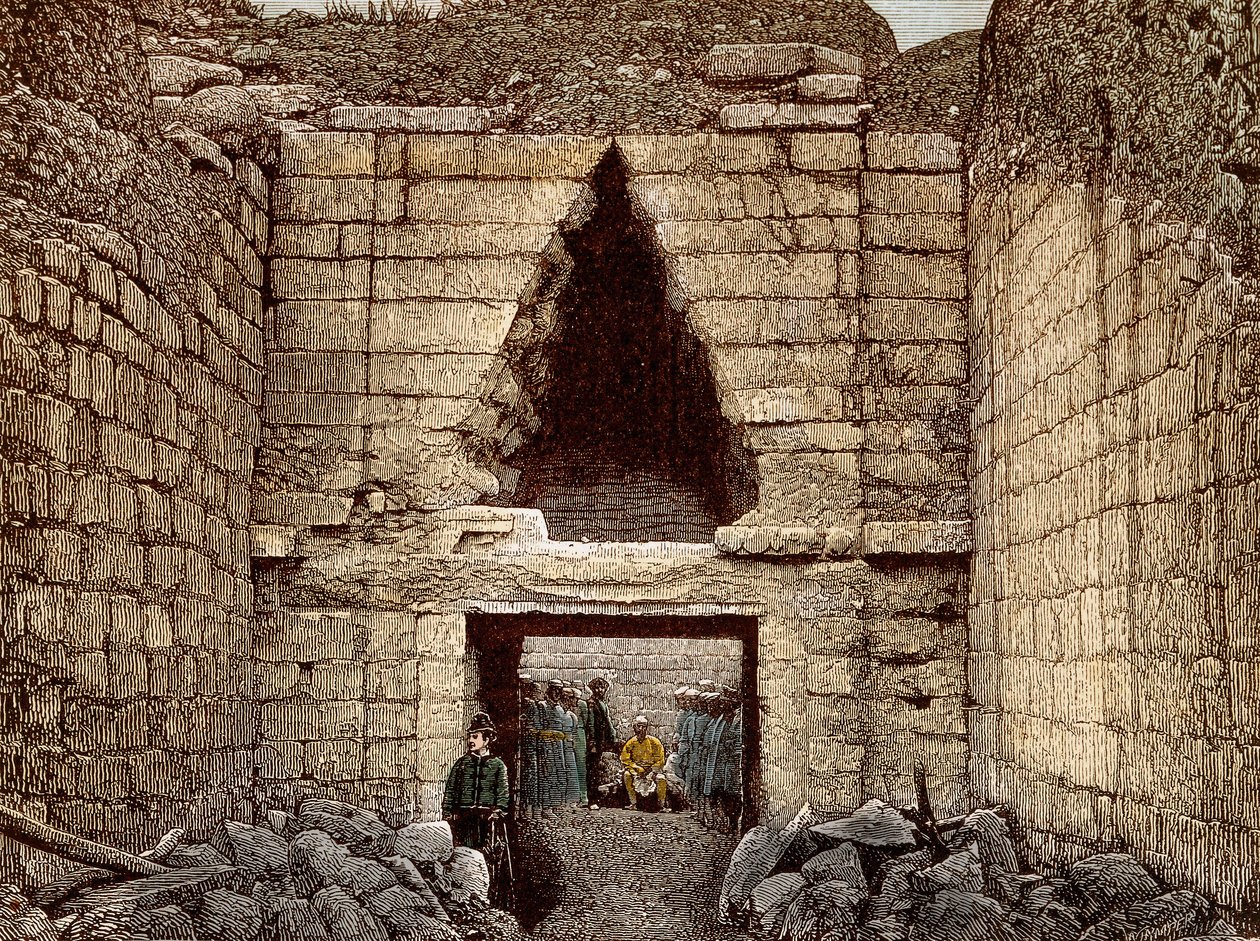 Heinrich Schliemann (1822-1890) liderliğindeki Miken kazıları - Mycenae