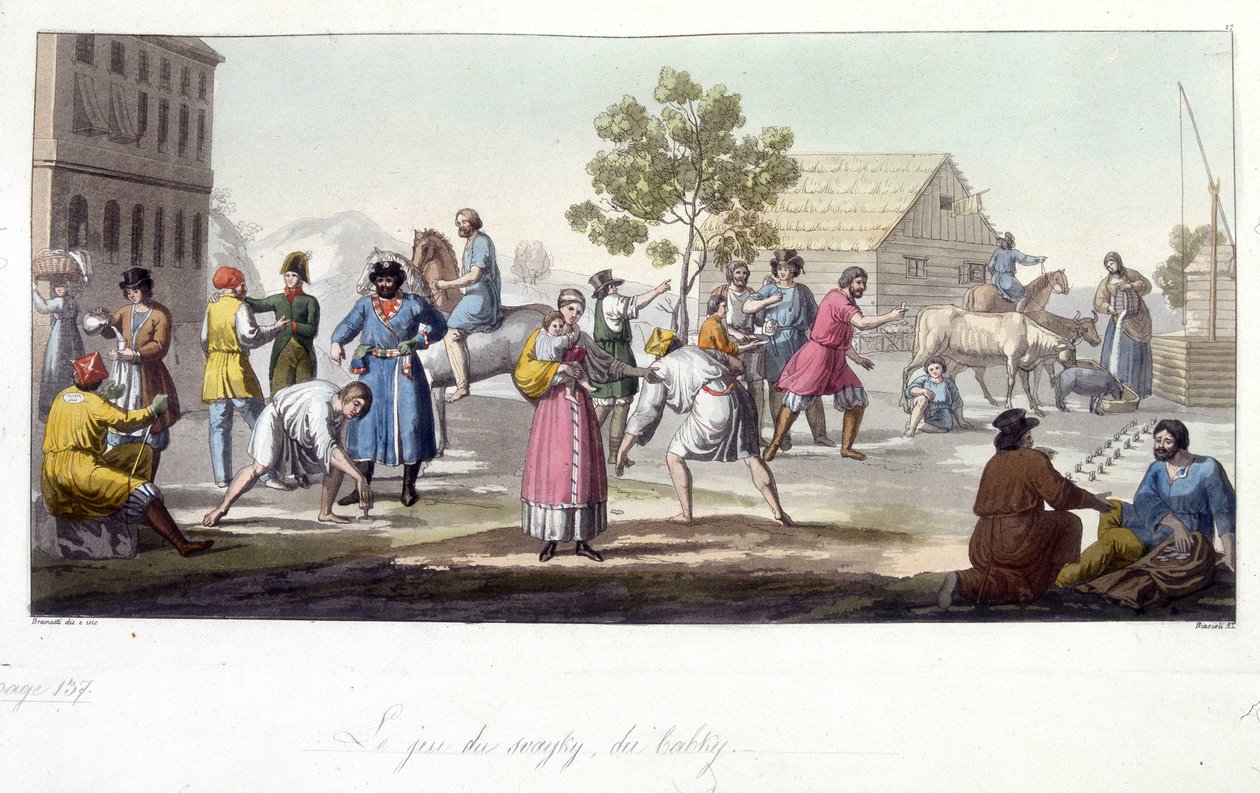 Svayky ve babky oyunu, Rusya. by Unknown artist
