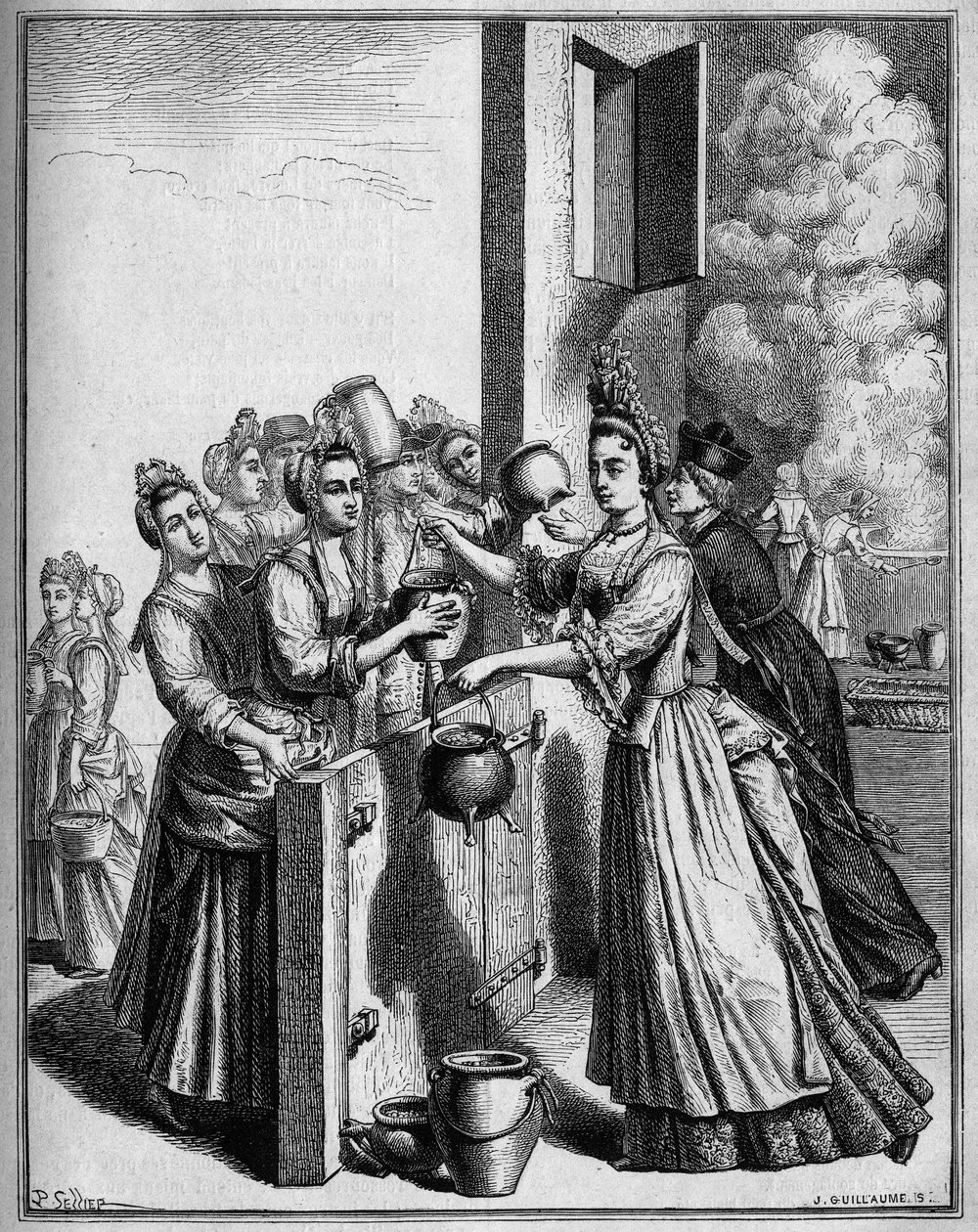 1709 kıtlığı sırasında Paris