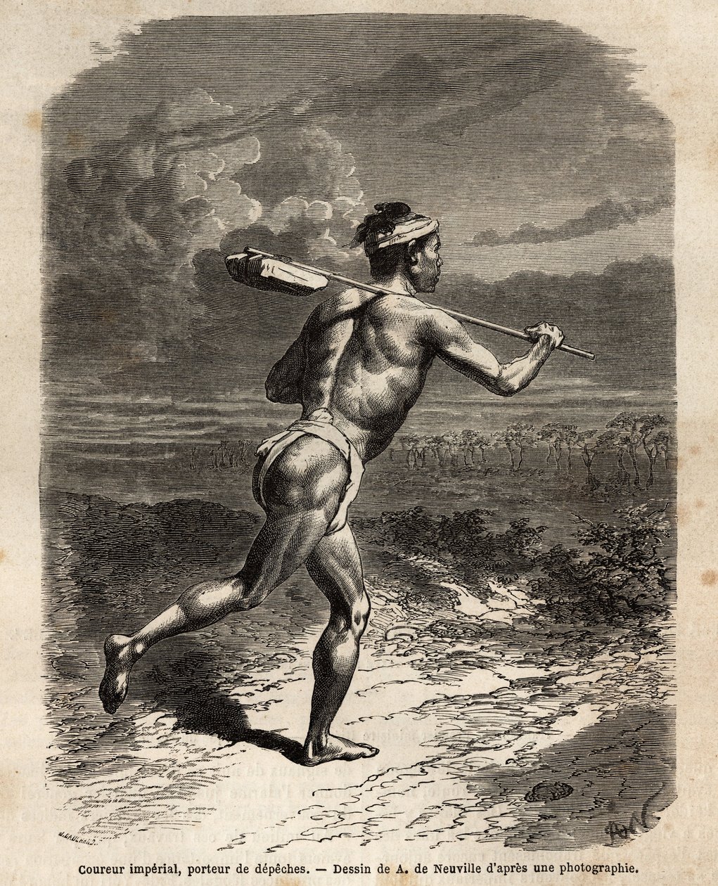 Mikado depeches taşıyan imparatorluk koşucusu. 1863-1864