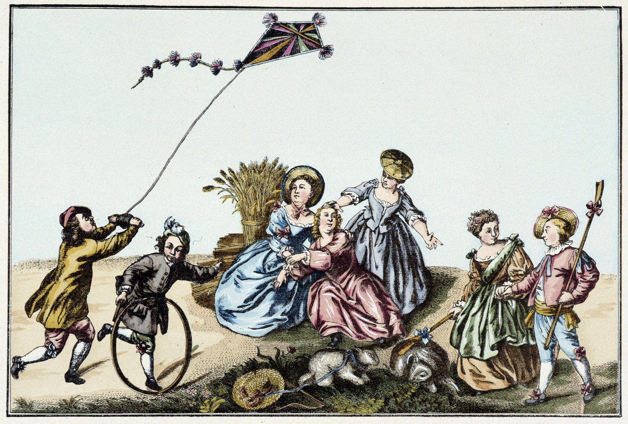 18. yüzyılda uçurtma by Unknown artist