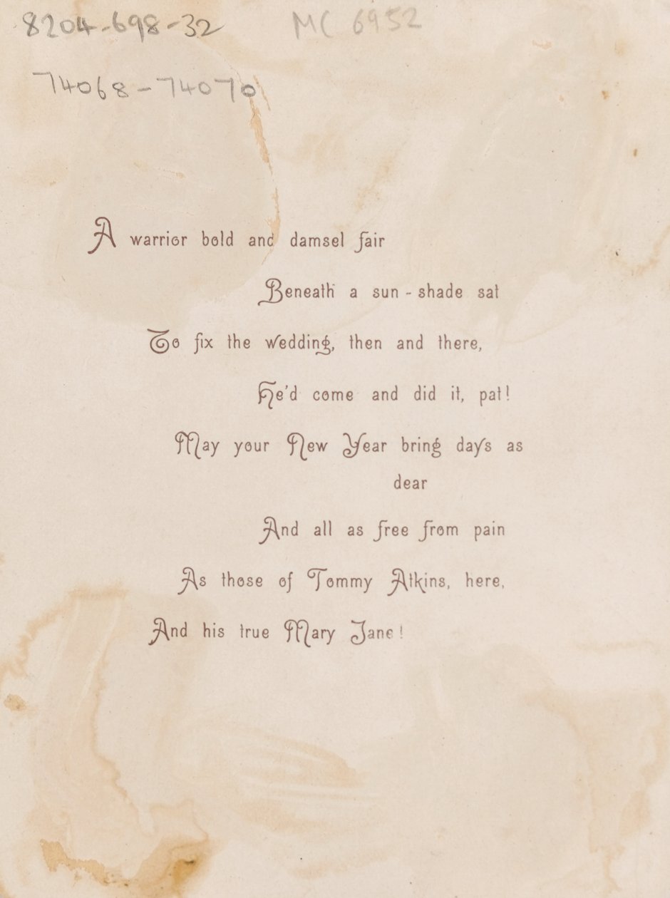 ?Yeni Yıl için eski hikaye?, Yeni Yıl kartı, 1885 dolaylarında by Unknown artist