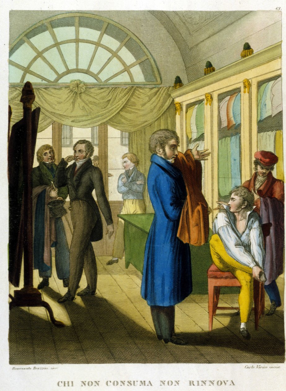 “Tüketmeyen kendini yenilemez” sözü 18. yüzyıldan kalma atasözleri koleksiyonundan illüstrasyon by Unknown artist