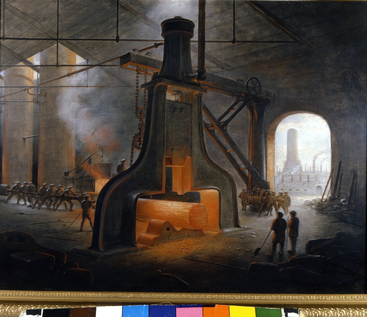 J. Nasmyth tarafından icat edilen buharlı çekiç (davulcu), Manchester