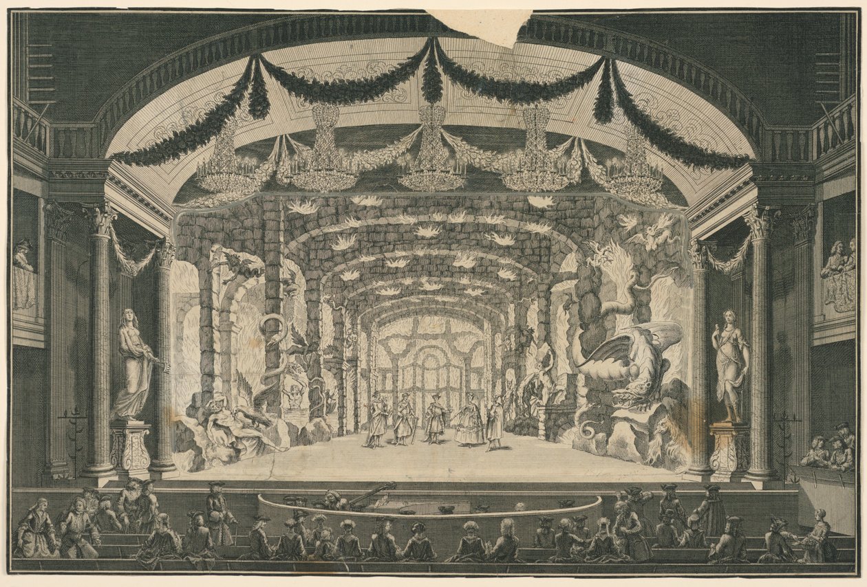 Performans Gerçekleşen Tiyatro İç Mekanı by Unknown artist