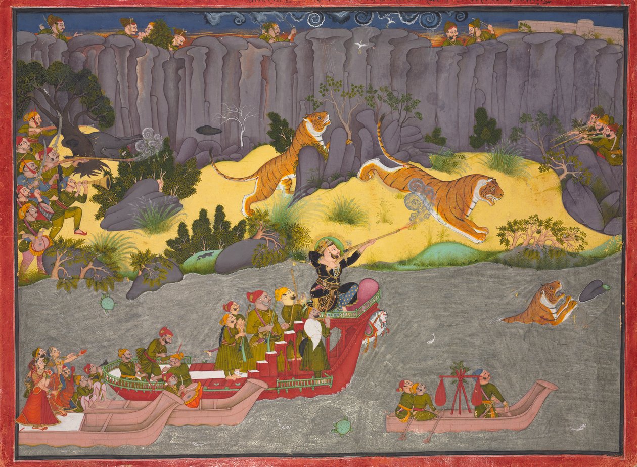 Raja Ram Singh II'nin Kaplan Avı by Unknown artist