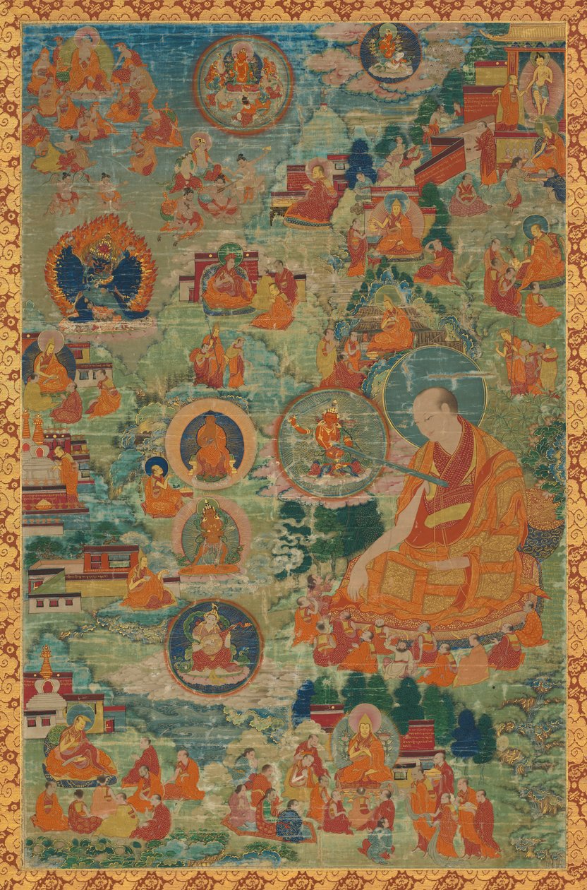 Tsong-kha-pa ve hayatından sahneler by Unknown artist