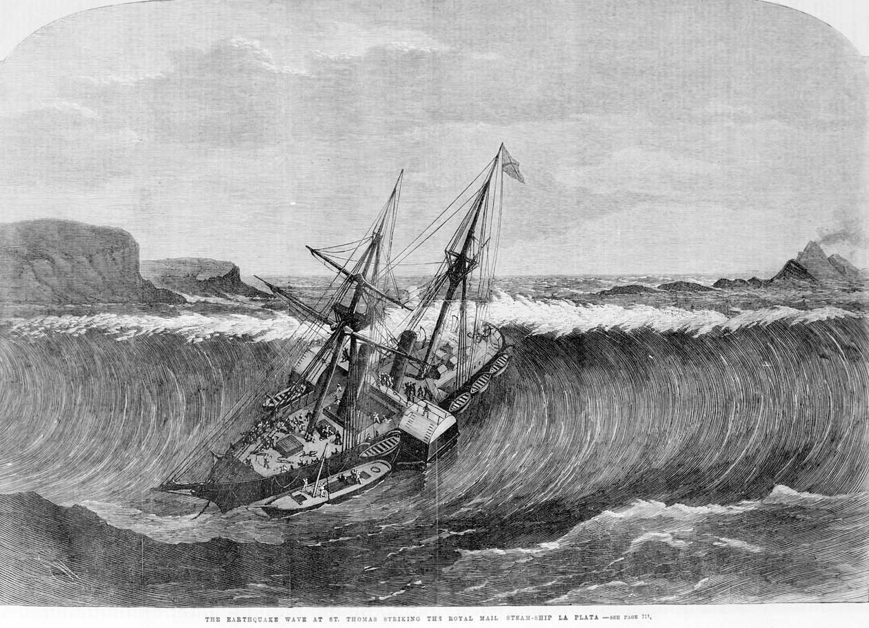 Tsunami 1867. Saint Thomas