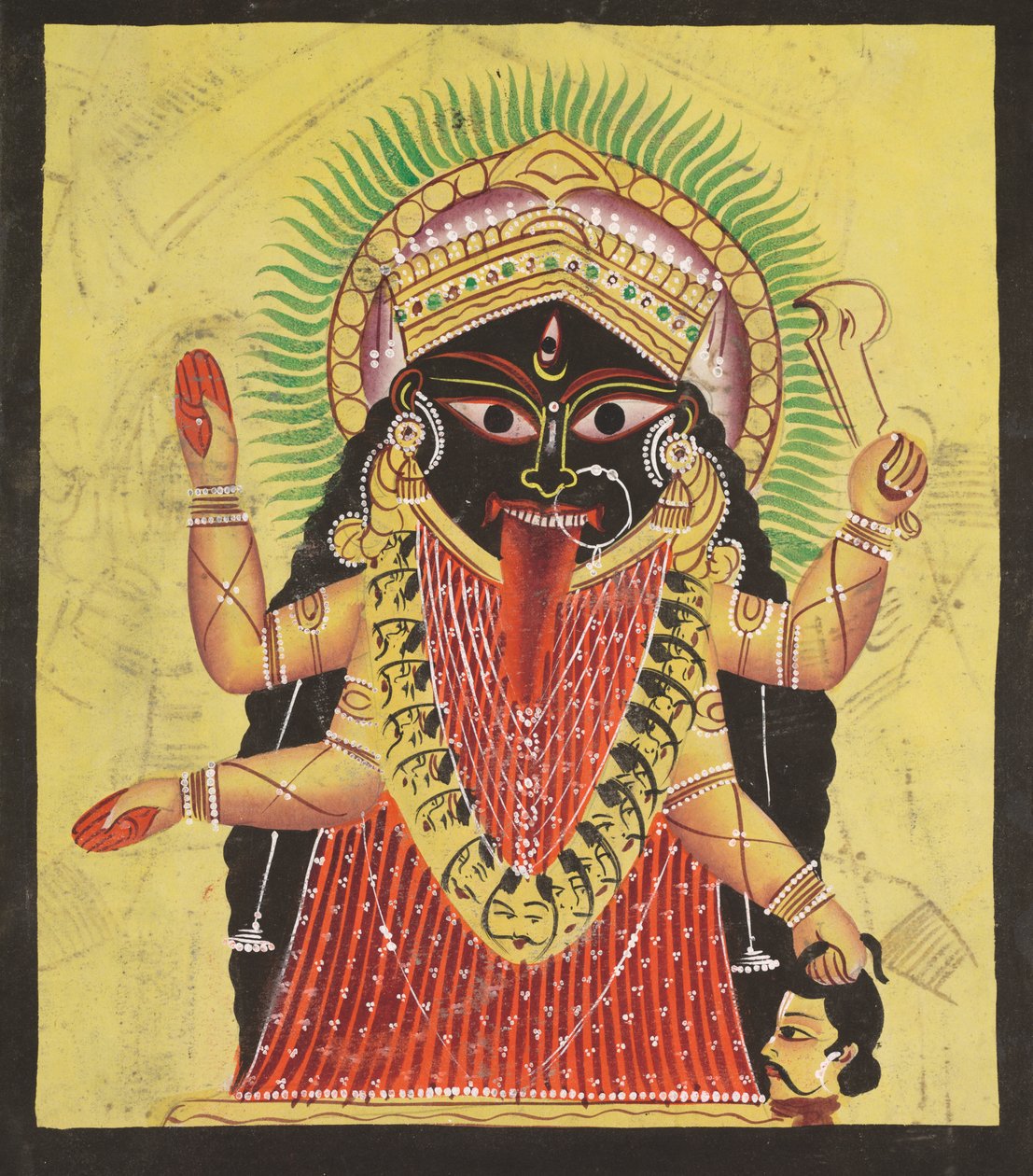Kali'nin İki Yönü: Kali Enshrined by Unknown artist