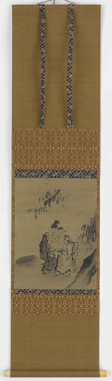 Bir ağacın altında duran iki Çinli bilge by Unknown artist