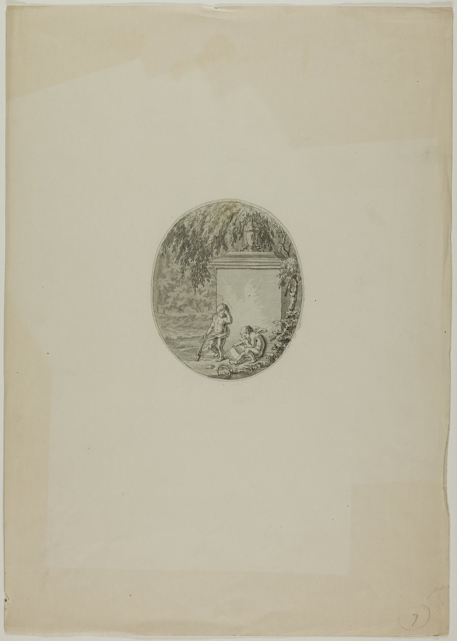 Cenaze Anıtı tarafından iki Putti by Unknown artist