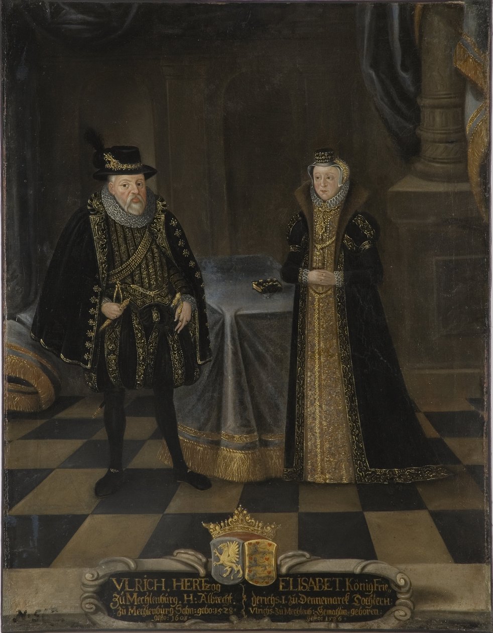 Ulrich III de Mecklembourg Güstrow ve Elisabeth de Danemark - Ulrich III