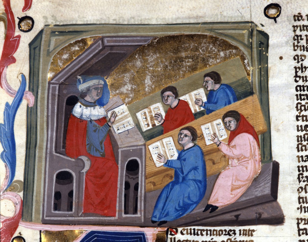 Üniversite. 14. yüzyıl el yazması. Braidense Ulusal Kütüphanesi. Milano by Unknown artist