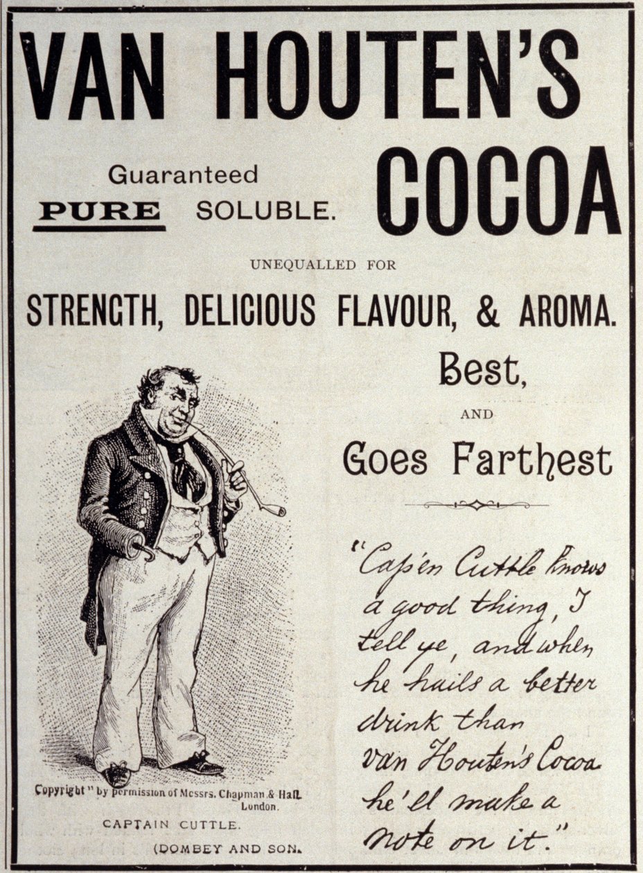 Van Houten kakao reklam etiketi, yaklaşık 1890 by Unknown artist